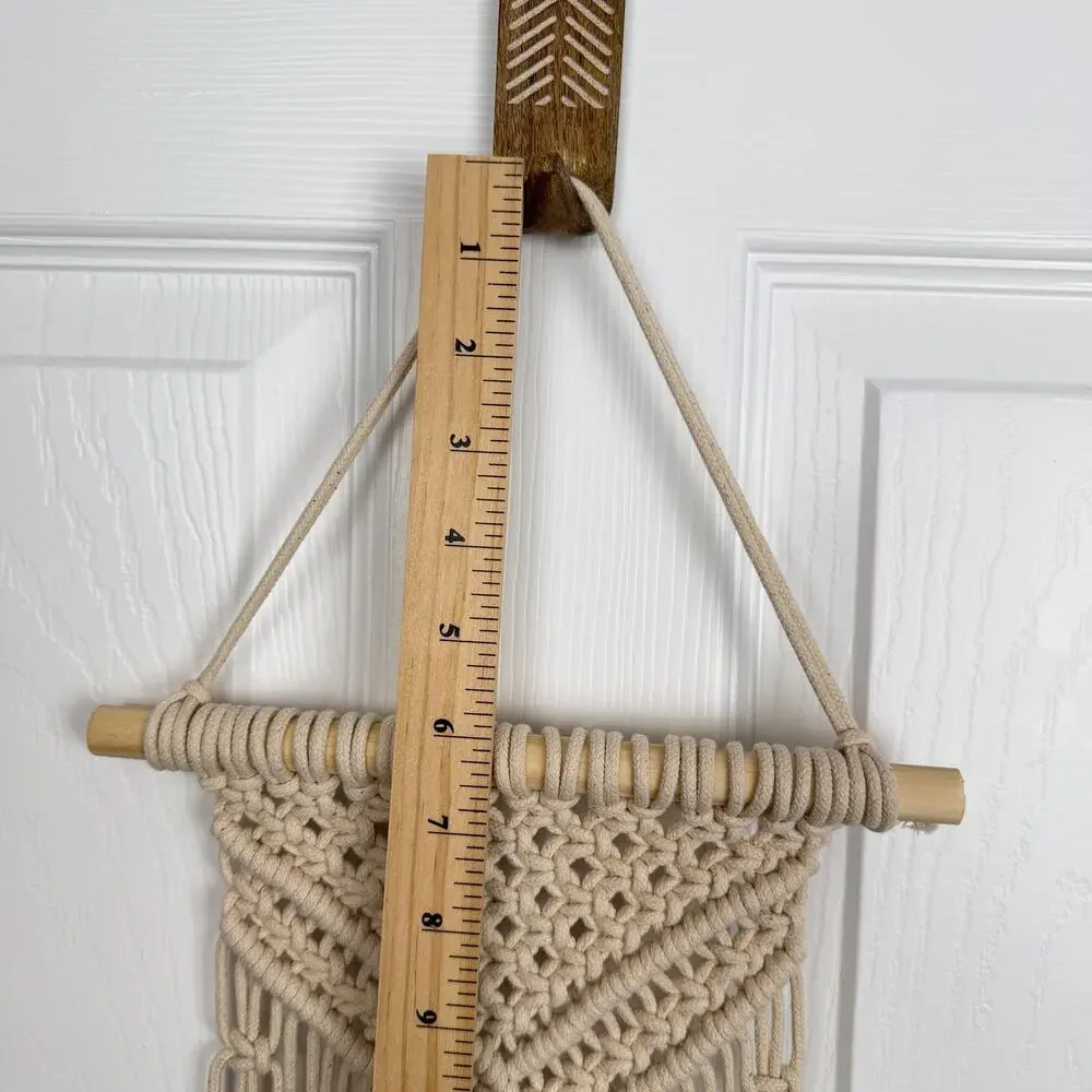 Macrame Baseball Hat Wall Mounted‎ Display Rack Handmade Storage Gift Boho Decor